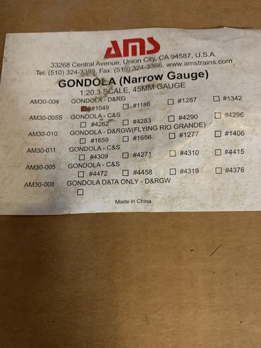 Ams 1049 gondola - 1049,